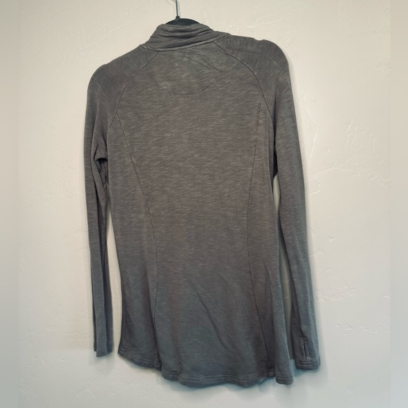 Mono B Jacket Zip Up Workout Long Sleeve Knit Stone GRAY - SZ LARGE NEW! - Picture 3 of 16